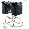 Unitgarage / ユニットガレージ Two Khali side panniers in TPU 35L - 45L + Pair of aluminium plates with HUSQVARNA frame， Silver | 2xUG002+AL0C+3005-Silver