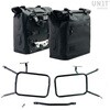 Unitgarage / ユニットガレージ Two Khali side panniers in TPU 35L - 45L + Pair of aluminium plates with Inox Subframe NineT-Series， Black Panniers + Black Frames | 2xUG002+AL0C+1641-Black-Panniers+Black-Frames