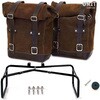 Unitgarage / ユニットガレージ Two Waxed suede Side Panniers + Symmetrical Double Subframe NineT， ColoradoBrown | 2xU002+1632+A2_ColoradoBrown