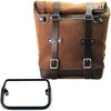 Unitgarage / ユニットガレージ Waxed suede Side Pannier + R18 frame for Fishtail exhaust， ColoradoBrown | U202+3401-ColoradoBrown