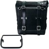 Unitgarage / ユニットガレージ Waxed suede Side Pannier + R18 frame for Fishtail exhaust， JetBlack | U202+3401-JetBlack
