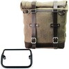 Unitgarage / ユニットガレージ Waxed suede Side Pannier + R18 frame for Fishtail exhaust， MossGrey | U202+3401-MossGrey