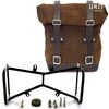 Unitgarage / ユニットガレージ Waxed suede Side Pannier + Symmetrical Double Subframe NineT， ColoradoBrown | U002+1632+A2-ColoradoBrown