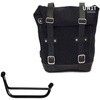Unitgarage / ユニットガレージ Waxed Suede Side Pannier + Right Subframe Guzzi V85 TT， JetBlack | U002+2251DX-JetBlack