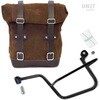 Unitgarage / ユニットガレージ Waxed Suede Side Pannier + Left Subframe Guzzi V7， ColoradoBrown | U002+2213SX-ColoradoBrown