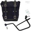 Unitgarage / ユニットガレージ Waxed Suede Side Pannier + Left Subframe Guzzi V7， JetBlack | U002+2213SX-JetBlack
