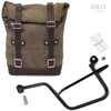 Unitgarage / ユニットガレージ Waxed Suede Side Pannier + Left Subframe Guzzi V7， MossGrey | U002+2213SX-MossGrey