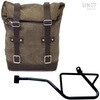 Unitgarage / ユニットガレージ Waxed Suede Side Pannier + Left Subframe Guzzi V7_850， MossGrey | U002+2216SX-MossGrey