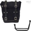 Unitgarage / ユニットガレージ Waxed Suede Side Pannier + Left Subframe Guzzi V85 TT， JetBlack | U002+2251SX-JetBlack