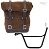 Unitgarage / ユニットガレージ Waxed Suede Side Pannier + Left Subframe Triumph Bonneville T100 (2001-2016)， ColoradoBrown | U002+1005SX-ColoradoBrown