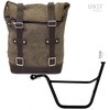 Unitgarage / ユニットガレージ Waxed Suede Side Pannier + Left Subframe Triumph Bonneville T100 (2001-2016)， MossGrey | U002+1005SX-MossGrey