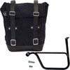 Unit Garage WAXED SUEDE SIDE PANNIER + LEFT SUBFRAME TRIUMPH SPEED TWIN， JetBlack | U002-1020SX-JetBlack