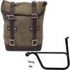 Unit Garage WAXED SUEDE SIDE PANNIER + LEFT SUBFRAME TRIUMPH SPEED TWIN， Mossgrey | U002-1020SX-Mossgrey