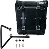 Unitgarage / ユニットガレージ Waxed suede side pannier Scram 22L-30L + Subframe husqvarna svartpilen 701， JetBlack | U202+3002-JetBlack