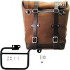 Unitgarage / ユニットガレージ Waxed suede side pannier Scram 22L-30L + Subframe K Series， ColoradoBrown | U202+1806-ColoradoBrown