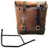 Unitgarage / ユニットガレージ Waxed suede side pannier Scram 22L-30L + Subframe R 1200 R， ColoradoBrown | U202+1421-ColoradoBrown