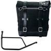 Unitgarage / ユニットガレージ Waxed suede side pannier Scram 22L-30L + Subframe R 1200 R， JetBlack | U202+1421-JetBlack