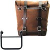 Unitgarage / ユニットガレージ Waxed suede side pannier Scram 22L-30L + Subframe R18 for Straight pipe exhaust， ColoradoBrown | U202+3400-ColoradoBrown