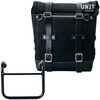 Unitgarage / ユニットガレージ Waxed suede side pannier Scram 22L-30L + Subframe R18 for Straight pipe exhaust， JetBlack | U202+3400-JetBlack