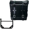 Unitgarage / ユニットガレージ Waxed suede side pannier Scram 22L-30L + Universal frame， JetBlack | U202+1006-JetBlack