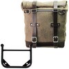Unitgarage / ユニットガレージ Waxed suede side pannier Scram 22L-30L + Universal frame， MossGrey | U202+1006-MossGrey