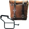 Unitgarage / ユニットガレージ Waxed suede side pannier Scram 22L-30L + Right Subframe Aprilia Tuareg 660， ColoradoBrown | U202+3600DX-ColoradoBrown