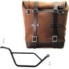 Unitgarage / ユニットガレージ Waxed suede side pannier Scram 22L-30L + Right subframe Bmw GS 850/1100/1150 e AD， ColoradoBrown | U202+1524DX-ColoradoBrown