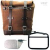 Unitgarage / ユニットガレージ Waxed suede side pannier Scram 22L-30L + Right subframe Ducati Scrambler， ColoradoBrown | U202+1007DX-ColoradoBrown