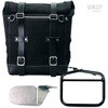 Unitgarage / ユニットガレージ Waxed suede side pannier Scram 22L-30L + Right subframe Ducati Scrambler， JetBlack | U202+1007DX-JetBlack