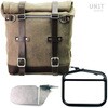 Unitgarage / ユニットガレージ Waxed suede side pannier Scram 22L-30L + Right subframe Ducati Scrambler， MossGrey | U202+1007DX-MossGrey