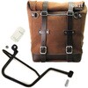 Unitgarage / ユニットガレージ Waxed suede side pannier Scram 22L-30L + Right Subframe Guzzi V7， ColoradoBrown | U202+2213DX-ColoradoBrown