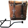 Unitgarage / ユニットガレージ Waxed suede side pannier Scram 22L-30L + Right Subframe Guzzi V7_850， ColoradoBrown | U202+2216DX-ColoradoBrown