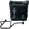 Unitgarage / ユニットガレージ Waxed suede side pannier Scram 22L-30L + Right Subframe Guzzi V7_850， JetBlack | U202+2216DX-JetBlack