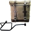 Unitgarage / ユニットガレージ Waxed suede side pannier Scram 22L-30L + Right Subframe Guzzi V7_850， MossGrey | U202+2216DX-MossGrey