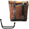 Unitgarage / ユニットガレージ Waxed suede side pannier Scram 22L-30L + Right Subframe Guzzi V85 TT， ColoradoBrown | U202+2251DX-ColoradoBrown