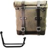 Unitgarage / ユニットガレージ Waxed suede side pannier Scram 22L-30L + Right Subframe Guzzi V85 TT， MossGrey | U202+2251DX-MossGrey
