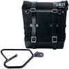 Unitgarage / ユニットガレージ Waxed suede side pannier Scram 22L-30L + Right Subframe Guzzi V9 Bobber， JetBlack | U202+2250DX-JetBlack