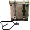 Unitgarage / ユニットガレージ Waxed suede side pannier Scram 22L-30L + Right Subframe Guzzi V9 Bobber， MossGrey | U202+2250DX-MossGrey