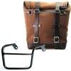 Unitgarage / ユニットガレージ Waxed suede side pannier Scram 22L-30L + Right Subframe Mash， ColoradoBrown | U202+2600DX-ColoradoBrown