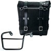 Unitgarage / ユニットガレージ Waxed suede side pannier Scram 22L-30L + Right Subframe Mash， JetBlack | U202+2600DX-JetBlack