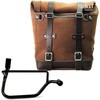 Unitgarage / ユニットガレージ Waxed suede side pannier Scram 22L-30L + Right Subframe Triumph Street Twin 900 (2016 until now)， ColoradoBrown | U202+1017DX-ColoradoBrown