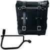 Unitgarage / ユニットガレージ Waxed suede side pannier Scram 22L-30L + Right Subframe Triumph Street Twin 900 (2016 until now)， JetBlack | U202+1017DX-JetBlack