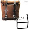 Unitgarage / ユニットガレージ Waxed suede side pannier Scram 22L-30L + Left Subframe Caballero， ColoradoBrown | U202+2253SX-ColoradoBrown