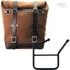 Unitgarage / ユニットガレージ Waxed suede side pannier Scram 22L-30L + Left Subframe HUSQVARNA， ColoradoBrown | U202+3007SX-ColoradoBrown