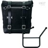 Unitgarage / ユニットガレージ Waxed suede side pannier Scram 22L-30L + Left Subframe HUSQVARNA， JetBlack | U202+3007SX-JetBlack