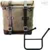 Unitgarage / ユニットガレージ Waxed suede side pannier Scram 22L-30L + Left Subframe HUSQVARNA， MossGrey | U202+3007SX-MossGrey