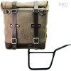 Unitgarage / ユニットガレージ Waxed suede side pannier Scram 22L-30L + Left Subframe Pan America 1250， MossGrey | U202+3304SX-MossGrey