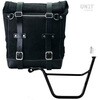 Unitgarage / ユニットガレージ Waxed suede side pannier Scram 22L-30L + Left Subframe Triumph Bonneville T100 (2001-2016)， JetBlack | U202+1005SX-JetBlack