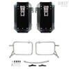 Unitgarage / ユニットガレージ Pair of aluminium Panniers Atlas 40L+40L with Subframes R & GS， Black Panniers + Silver Frames | 2xAL1_BL+1528-Black-Panniers+Silver-Frames