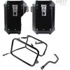 Unitgarage / ユニットガレージ Pair of aluminium Panniers Atlas 47L+41L with Triumph 1200 XC & XE frame， Black Panniers + Black Frames | AL2C_BL+3106-Black-Panniers+Black-Frames